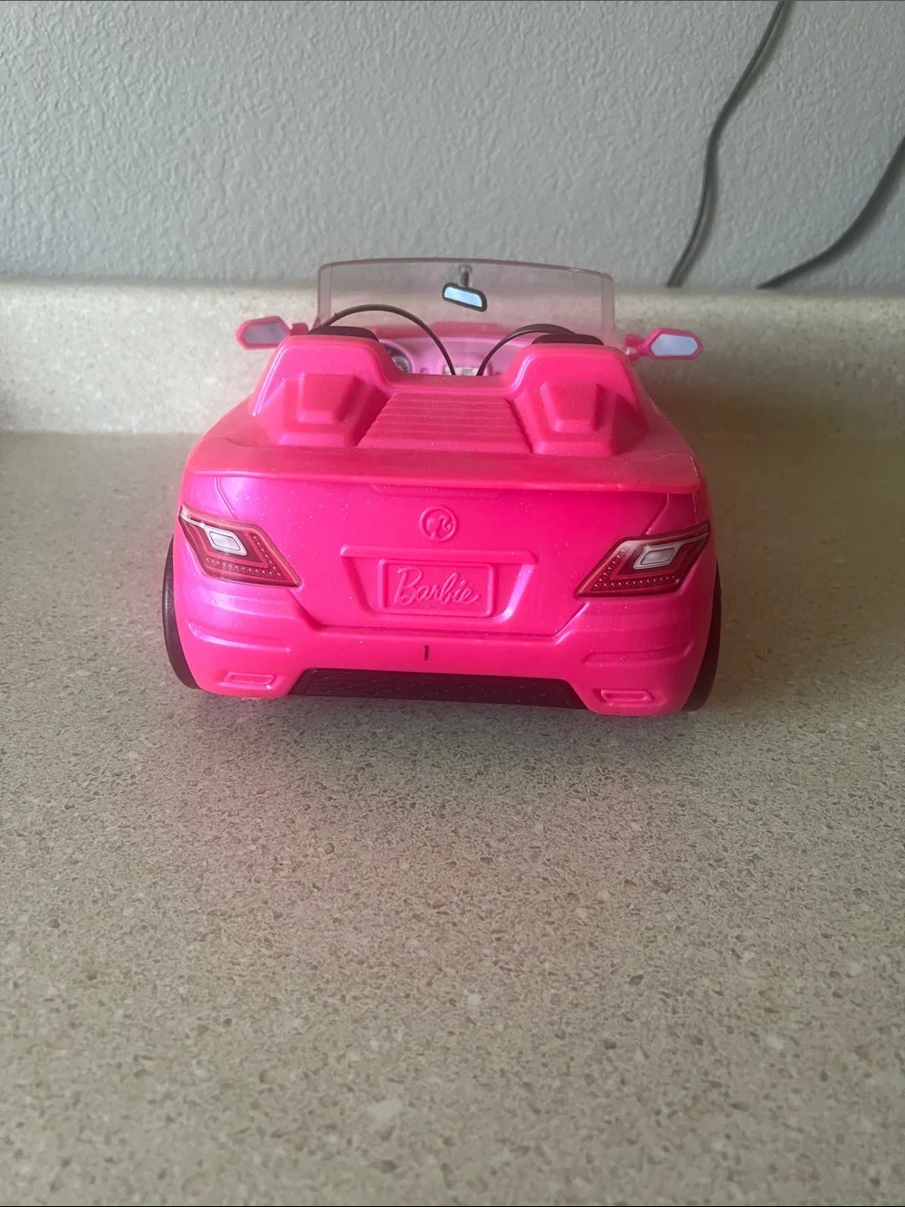 Barbie Hot Pink Convertible Toy Car